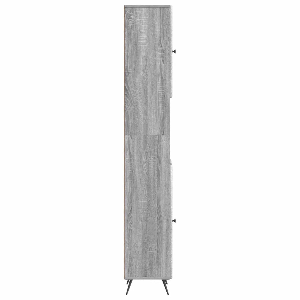 Armadio da Bagno con Ripiano Aperto BREDA Sonoma grigio 897481