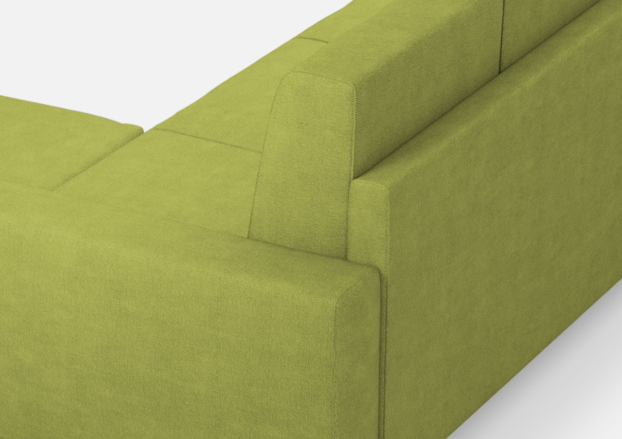 Divano 2 Posti con Pouf 168x145x85 cm Sakar in Tessuto Verde