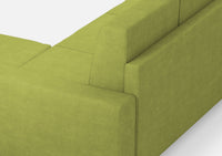 Divano 2 Posti con Pouf 168x145x85 cm Sakar in Tessuto Verde