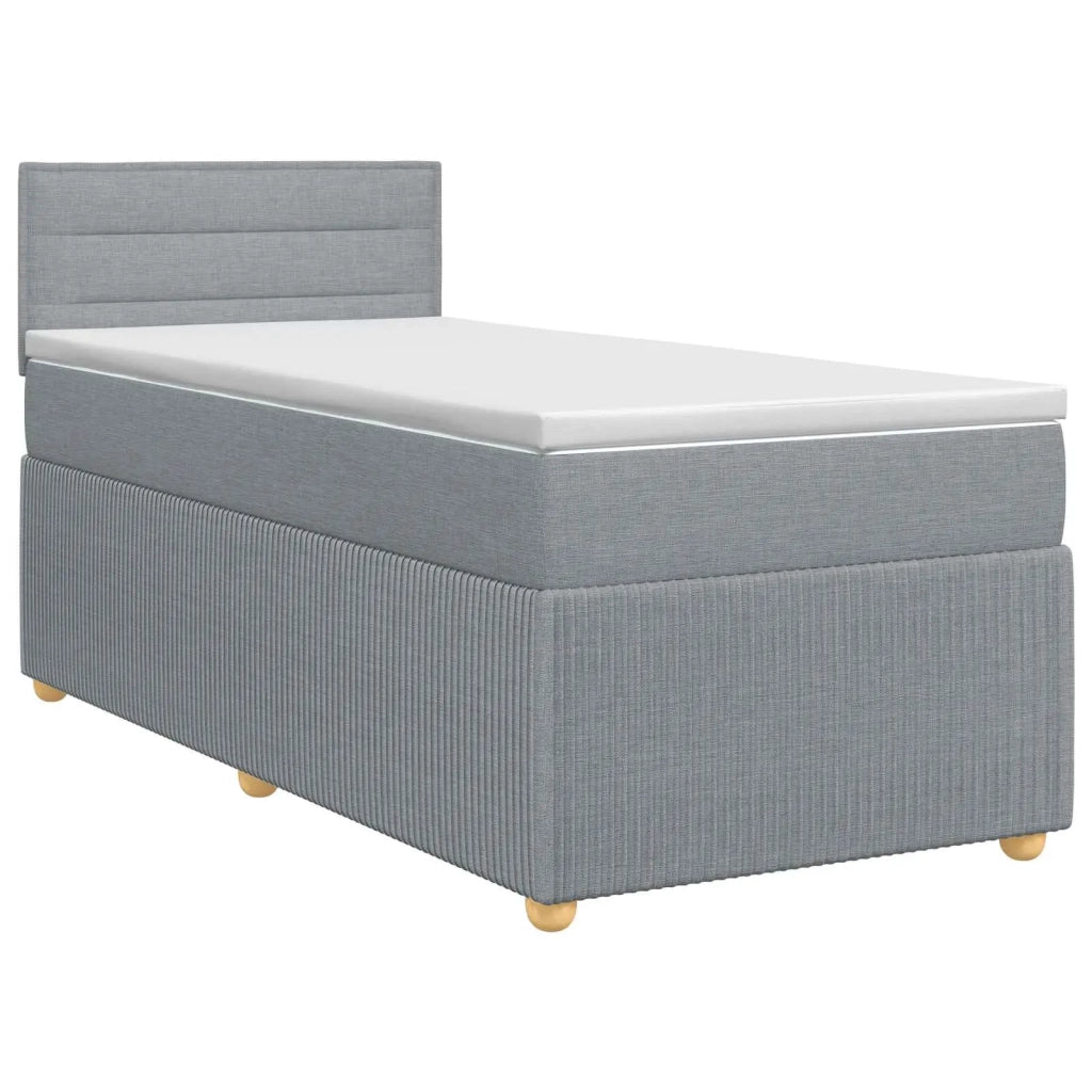 Letto box spring con materasso Grigio Chiaro 80 x 200 cm 3451328