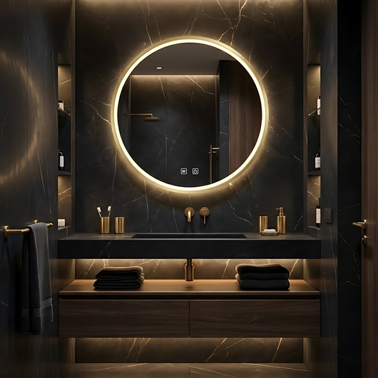 Specchio Led 90cm Mmj Brush Gold