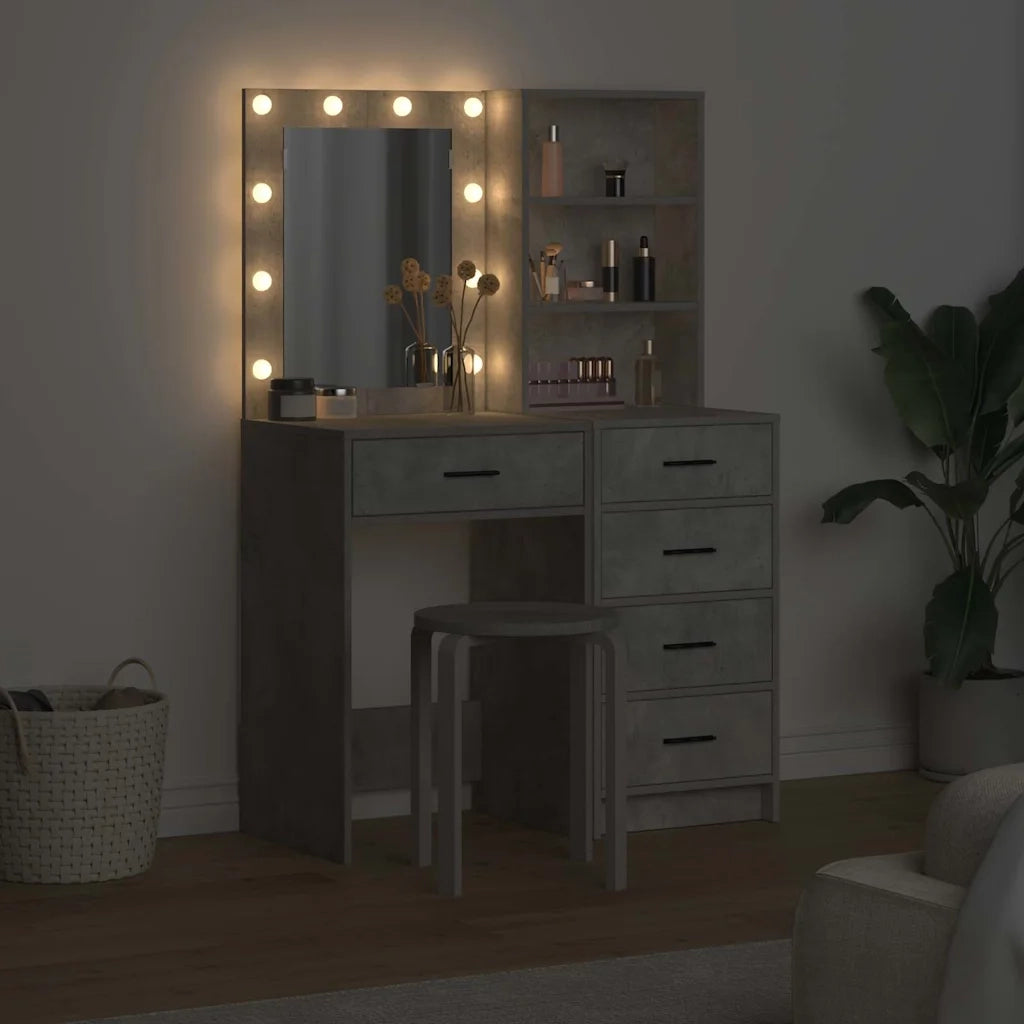 Tavolo da Trucco con cassetto 2 pcs Grigio 50 x 41 x 135 cm 3334203