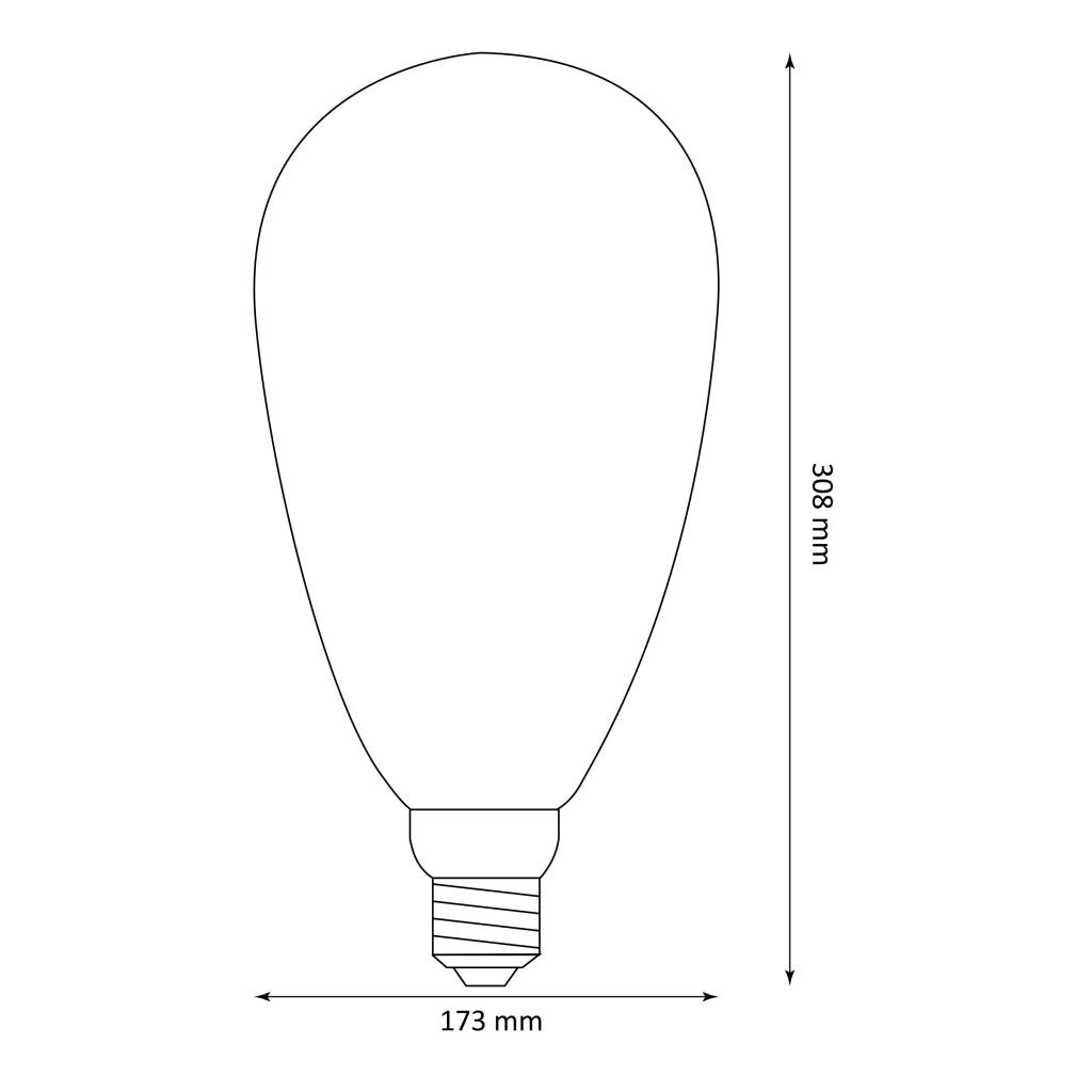 Lampadina LED Filament S173 fumé E27 4W 50lm Polux