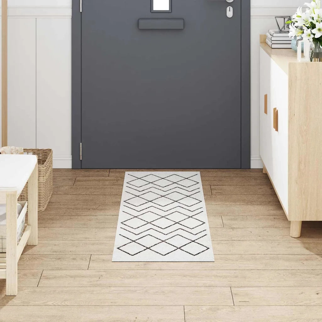 Tappeto da Cucina-Tappetino da Cucina Bianco 150 x 45 cm Velluto