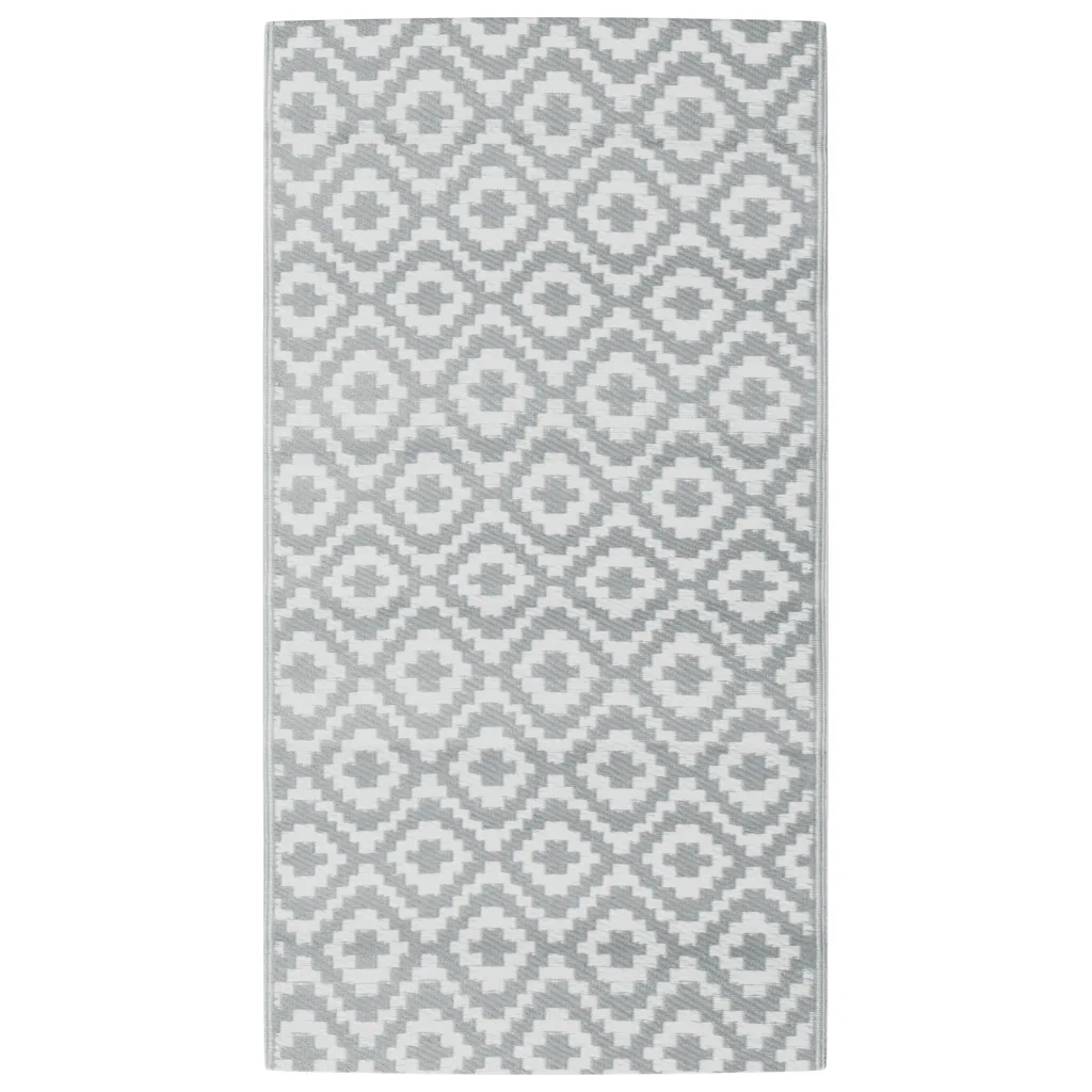 Tappeto da Esterni ARAKIL Grigio 80x150 cm in PP 368551