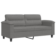 Divano | Divano da soggiorno | Sofa a 2 Posti Grigio Scuro 140 cm in Tessuto Microfibra