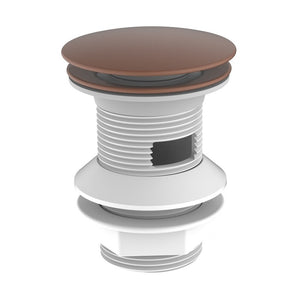 Piletta click clack da 1''1/4 rame lucido con troppo pieno