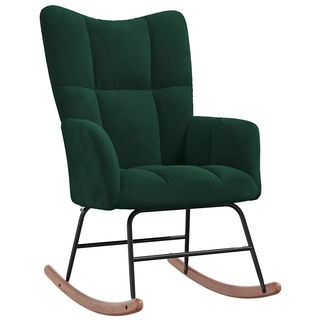 Sedia da Pranzo Verde Scuro in Velluto CFW9384816