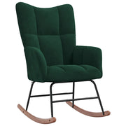 Sedia da Pranzo Verde Scuro in Velluto CFW9384816
