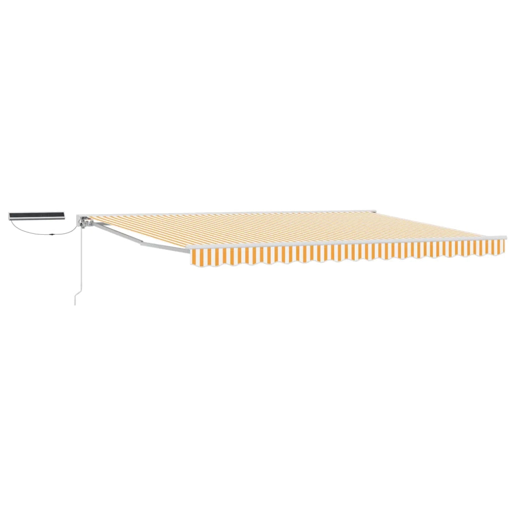 Tettuccio Elettrico Retrattile Giallo e Bianco 4,5 × 3 m 3421847