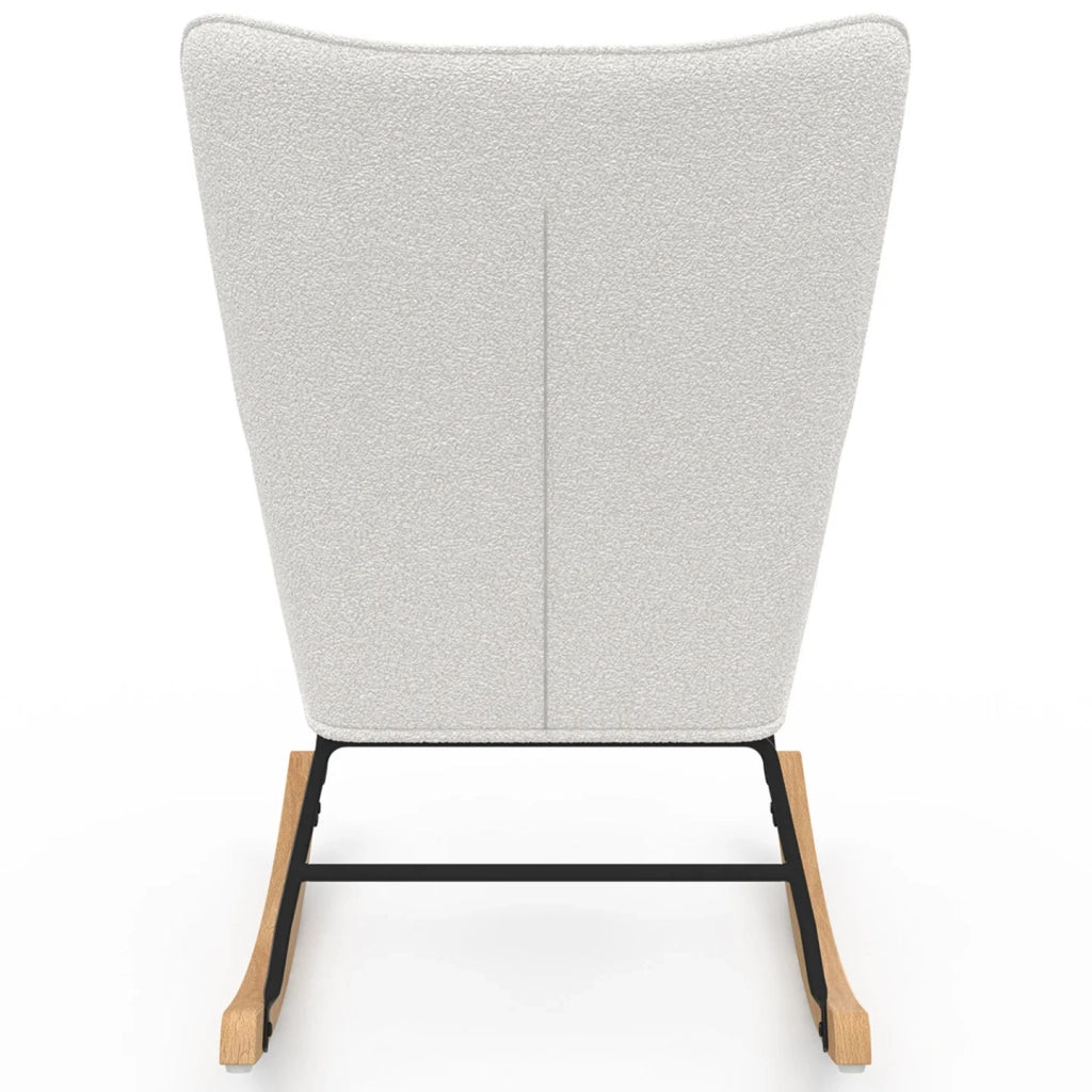 IDMarket - Poltrona scandinava IVAR in tessuto a coste beige