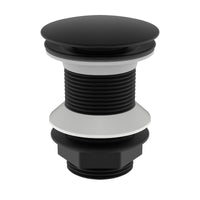 Piletta click clack da 1''1/4 nero opaco senza troppo pieno