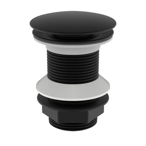 Piletta click clack da 1''1/4 nero opaco senza troppo pieno