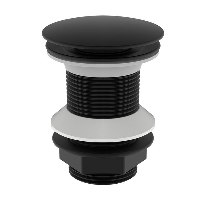 Piletta click clack da 1''1/4 nero opaco senza troppo pieno