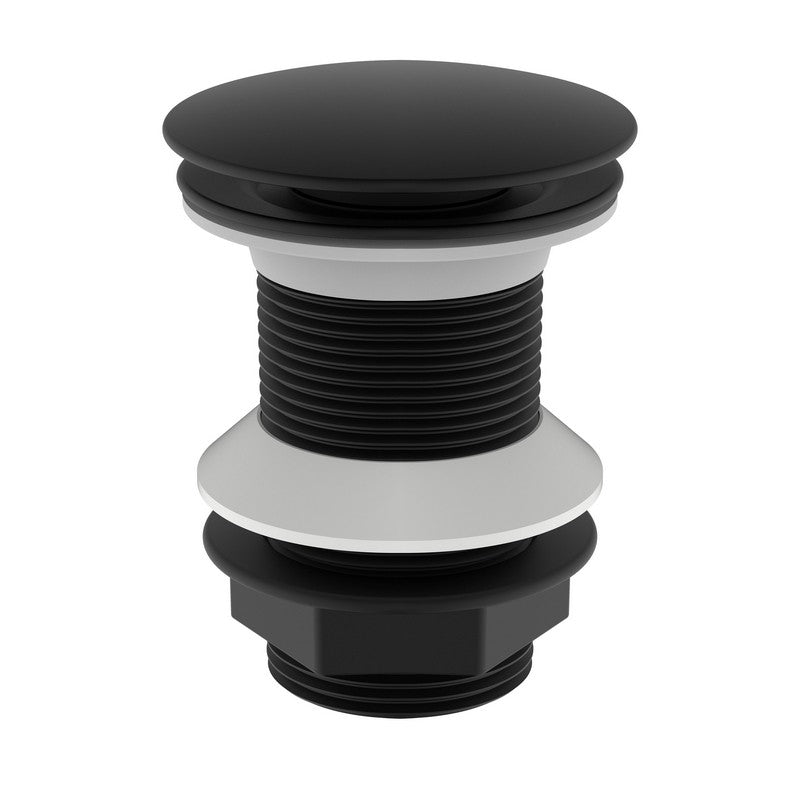 Piletta click clack da 1''1/4 nero opaco senza troppo pieno