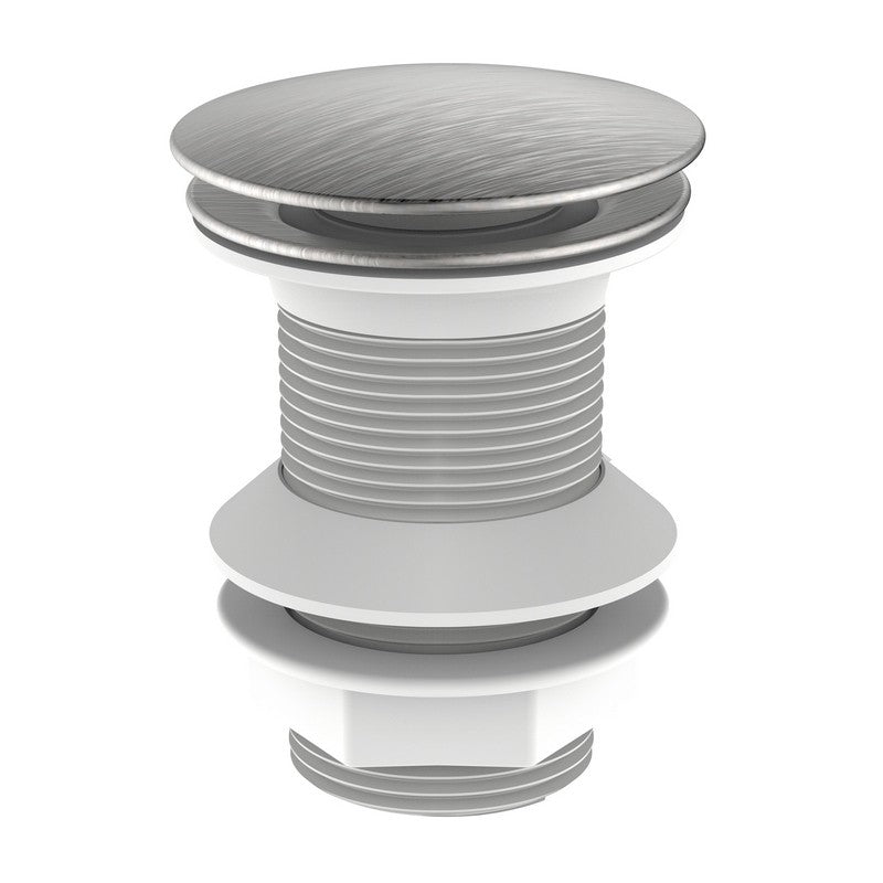 Piletta click clack da 1''1/4 acciaio spazzolato senza troppo pieno