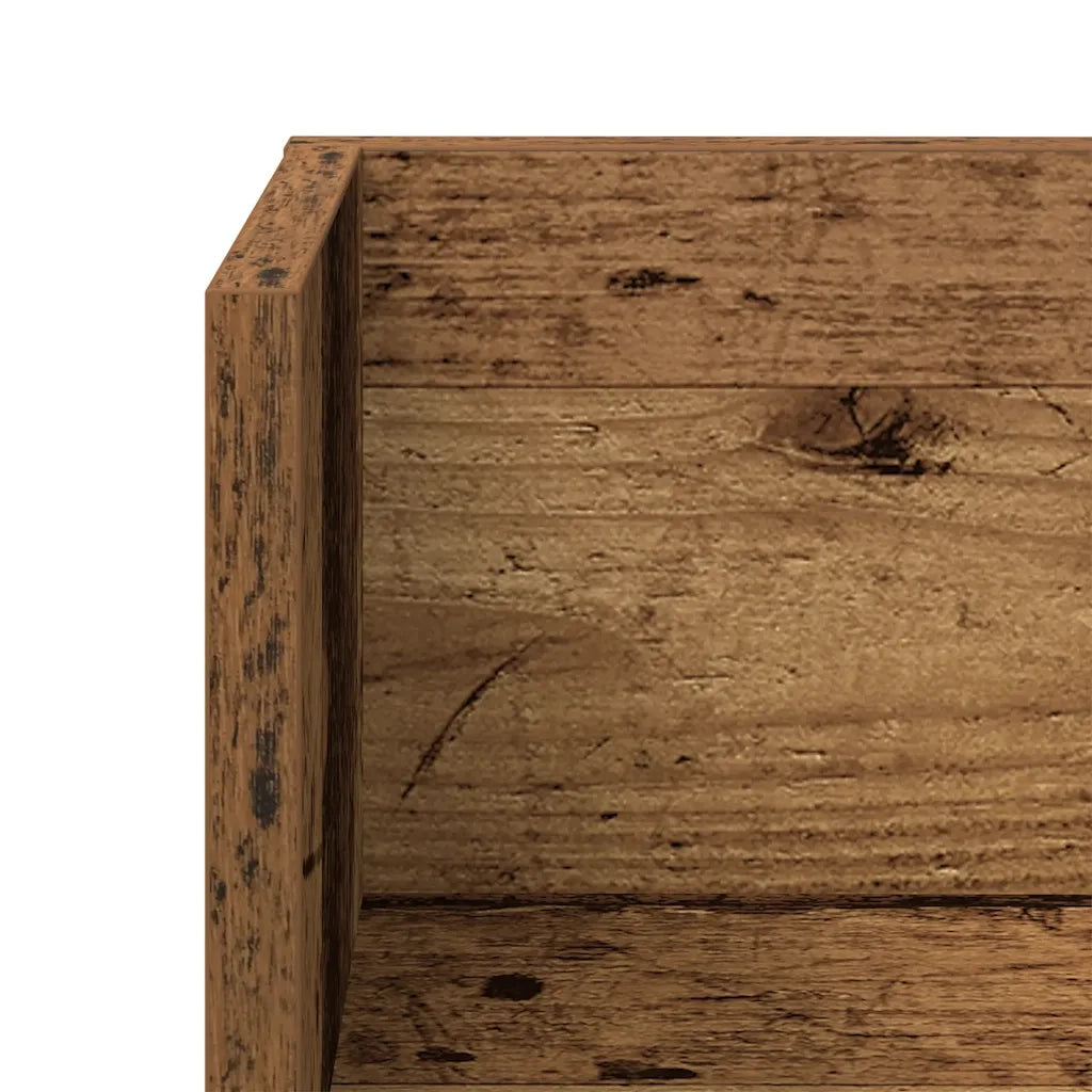 vidaXL Mensole da Parete 2pz Legno Vecchio 100x16,5x16,5 cm Truciolato