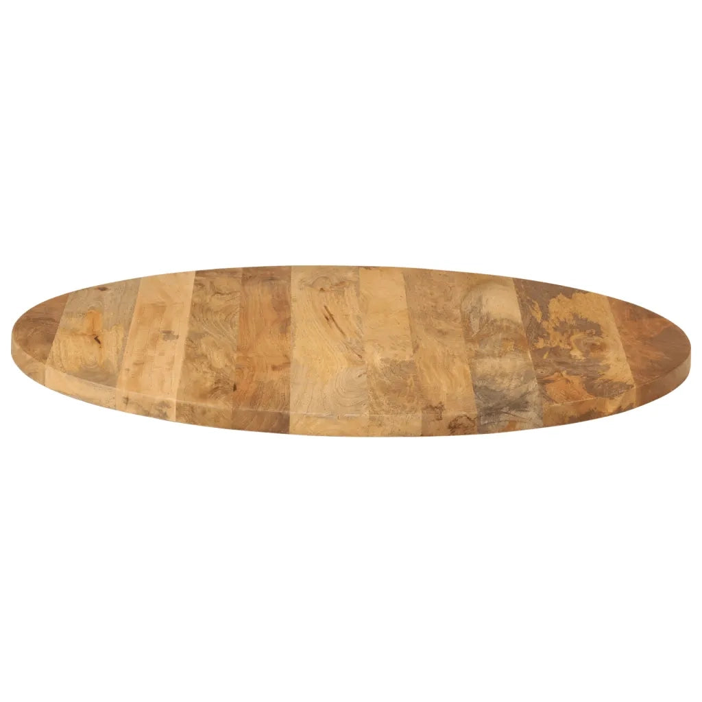 Piano per Tavolo Ø 90x3,8 cm Rotondo in Legno Massello di Mango 370069