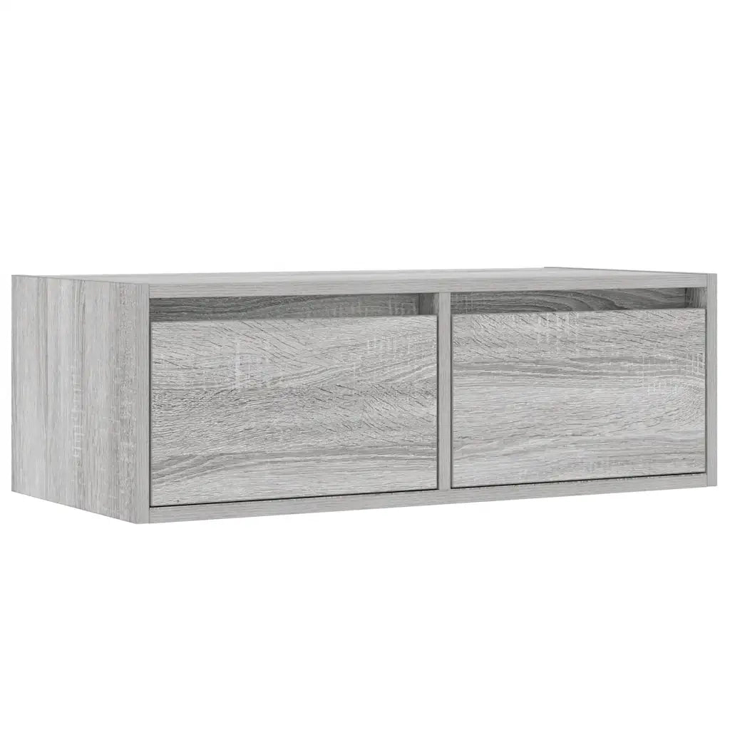 Mobile Porta TV con Luci LED Grigio Sonoma 75x35,5x25 cm 860234