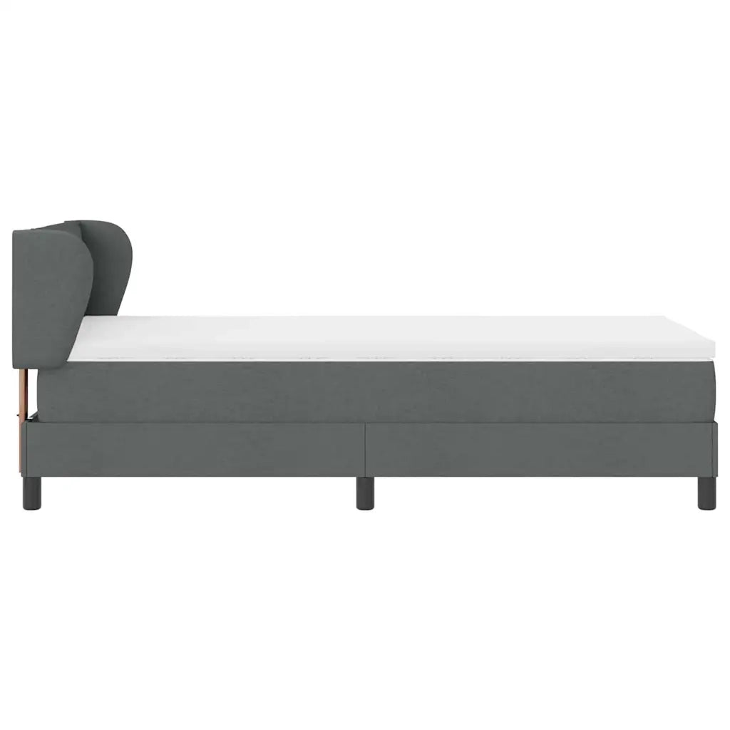 Letto a molle con materasso Grigio scuro 90 x 200 cm Tessuto 3339941