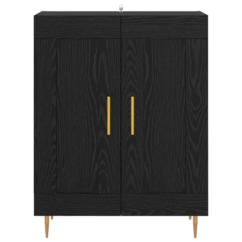 Credenza | Madia | Buffet da pranzo | Armadio da pranzo Rovere Nero 69,5 x 34 x 90 cm
