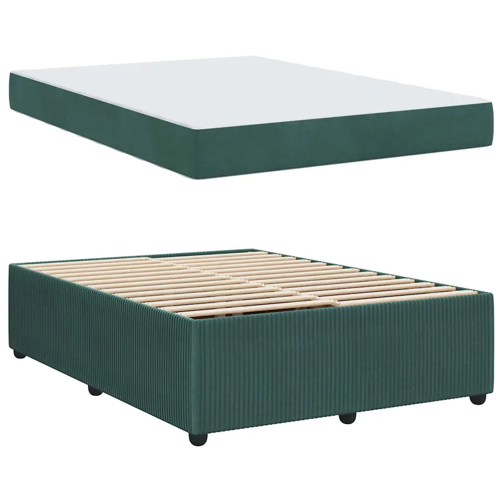 Struttura del letto Verde Scuro 140 x 200 cm Tessuto 3398402
