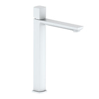 Miscelatore lavabo alto in ottone color bianco con portata limitata - serie Marte