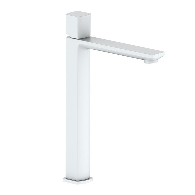 Miscelatore lavabo alto in ottone color bianco con portata limitata - serie Marte