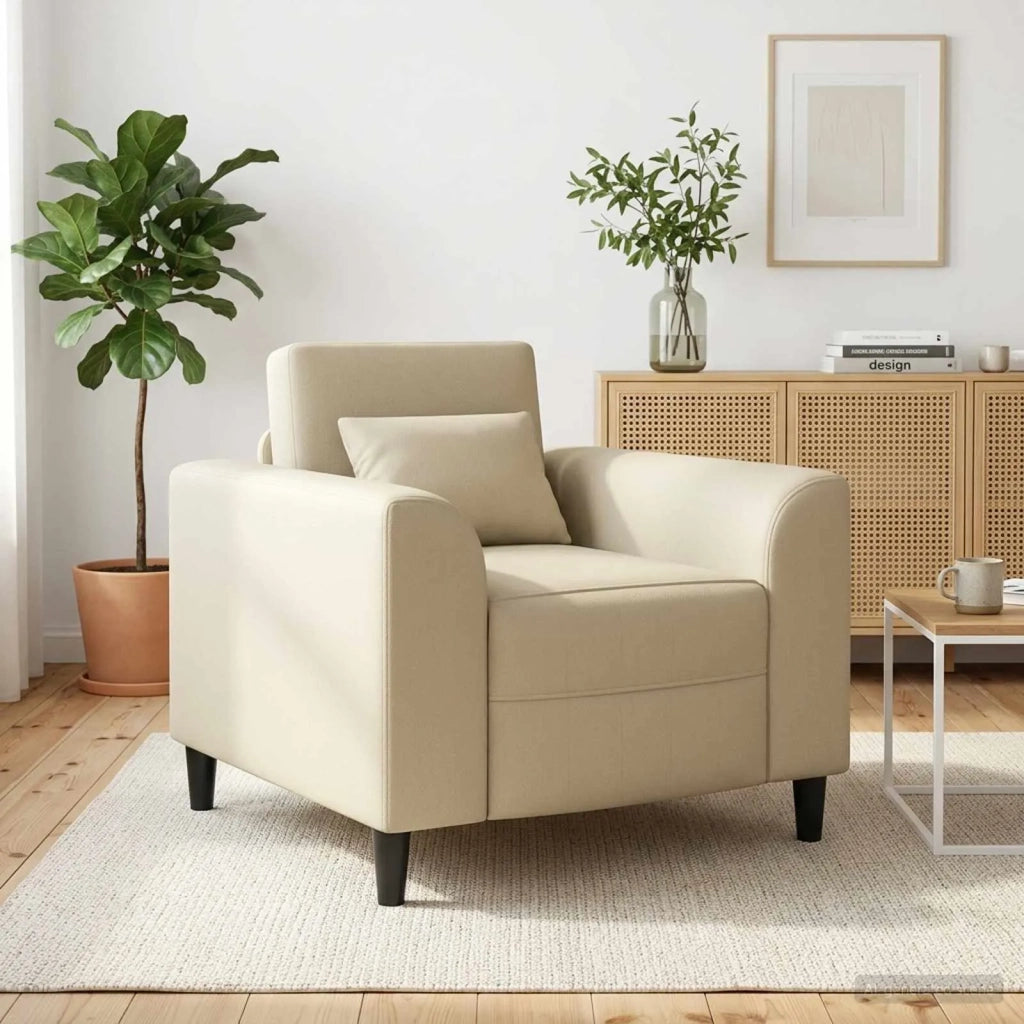 Poltrona Crema Similpelle 42042467