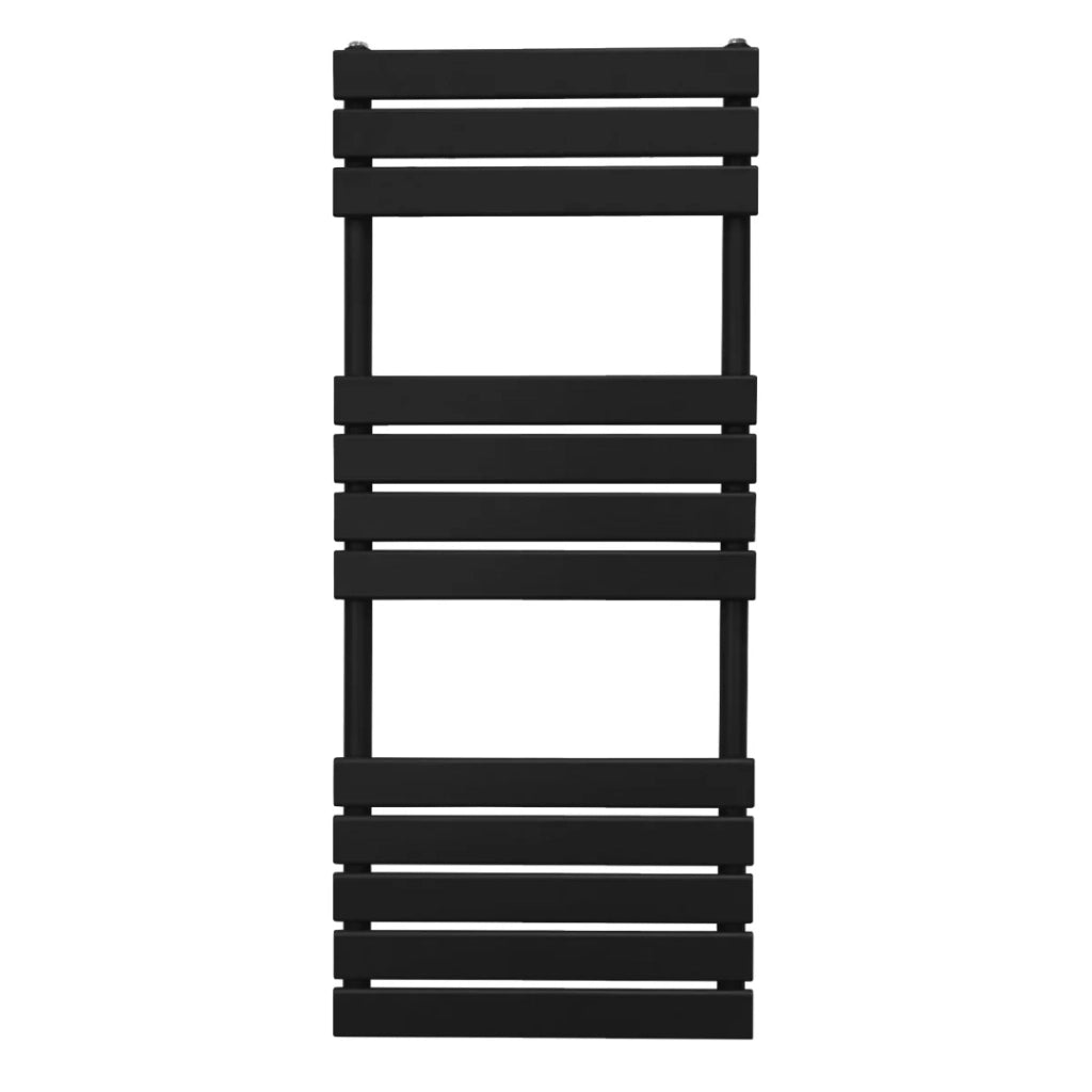 Radiatore per asciugamani design a pannello piatto 1200 x 450 mm per bagno ad incasso  Nero