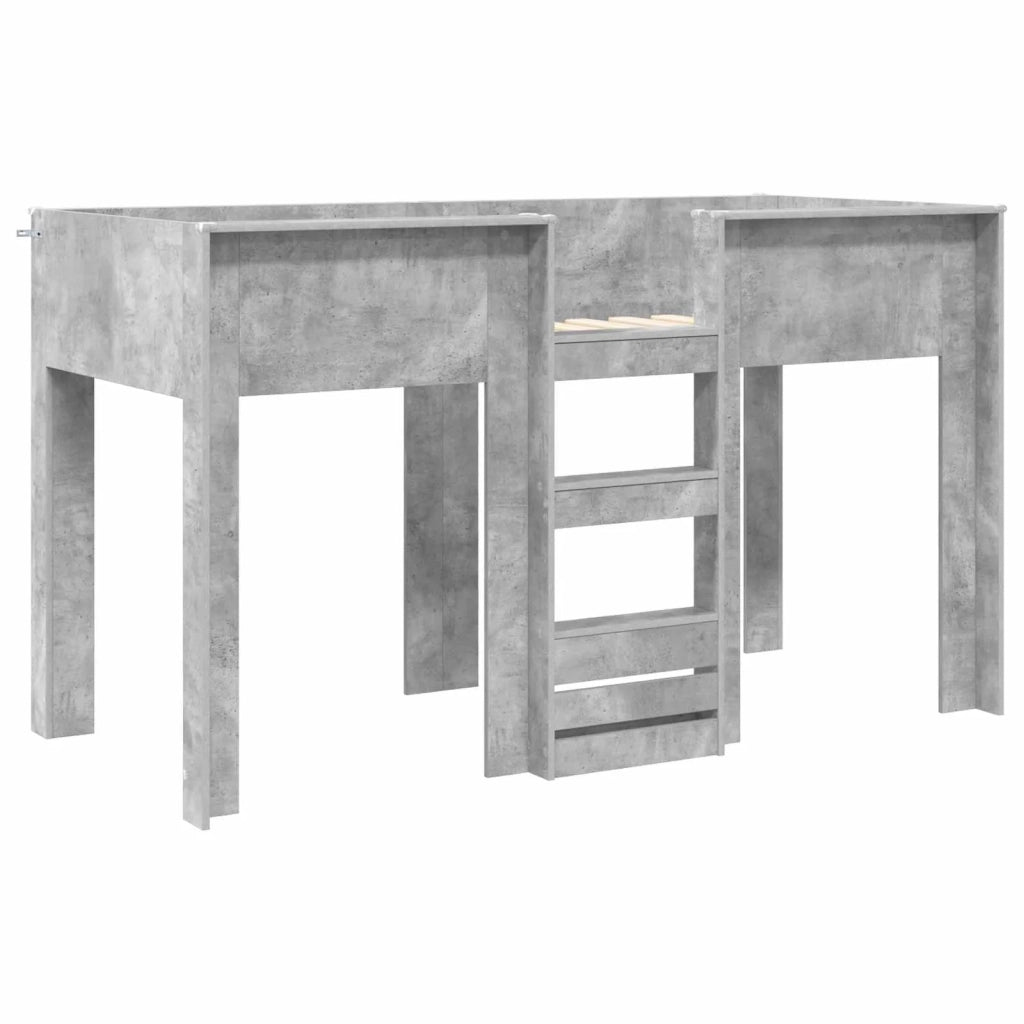 Letto a Castello per Bambini Grigio cemento 75 x 190 cm 3410470