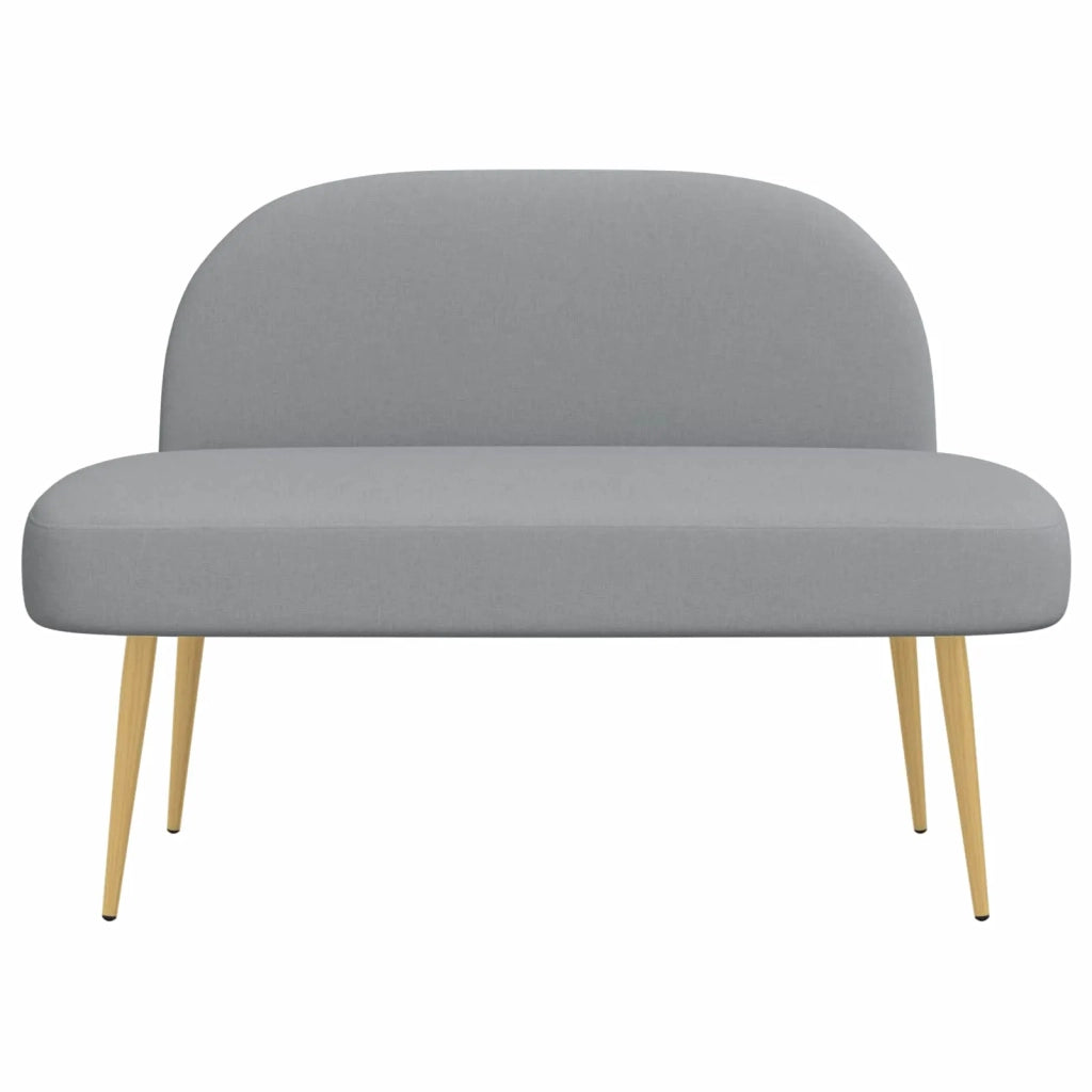 Panchina imbottita con schienale Grigio Chiaro 110 x 60 x 76 cm 42040756