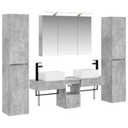 Set di mobili per il bagno 6 pcs Grigio Cemento 3407194