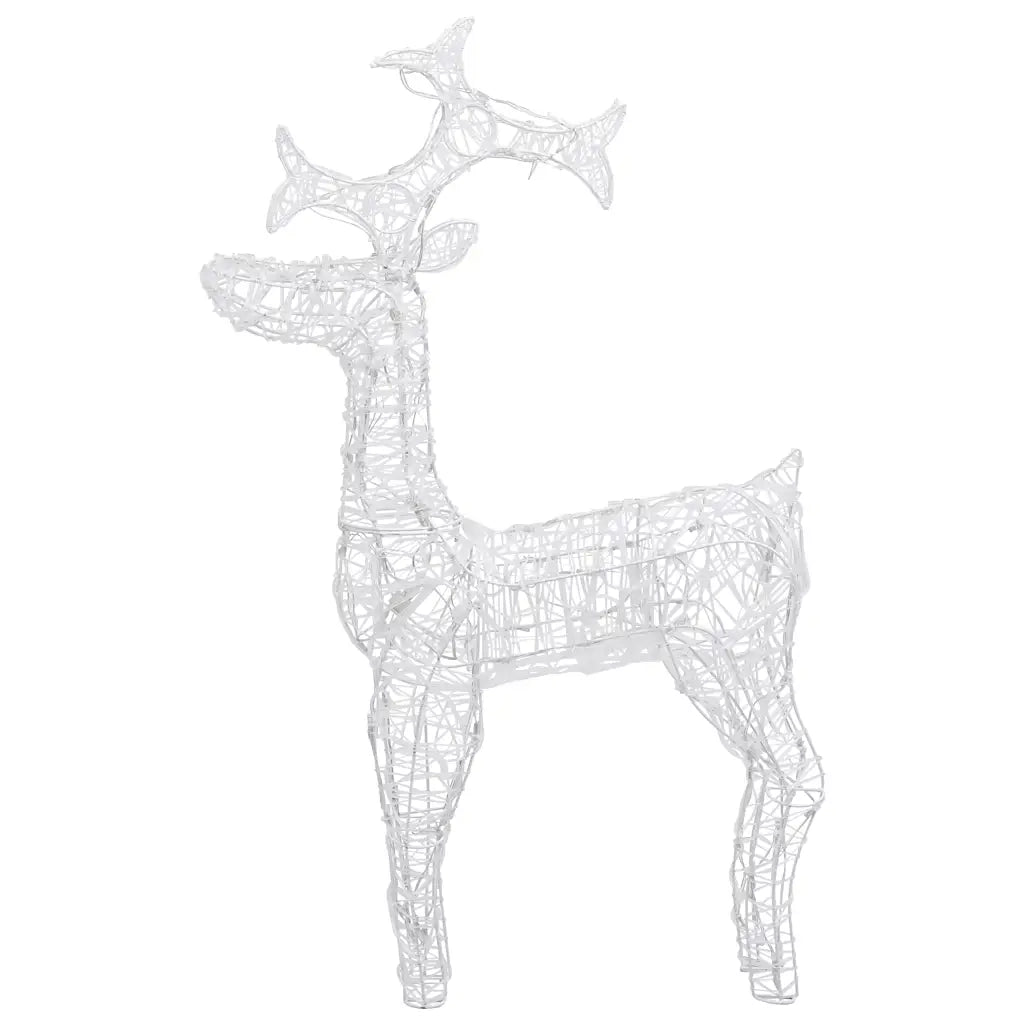 Renne e Slitta Decorazione Natale 90 LED 60x16x100 cm Acrilico cod mxl 35958