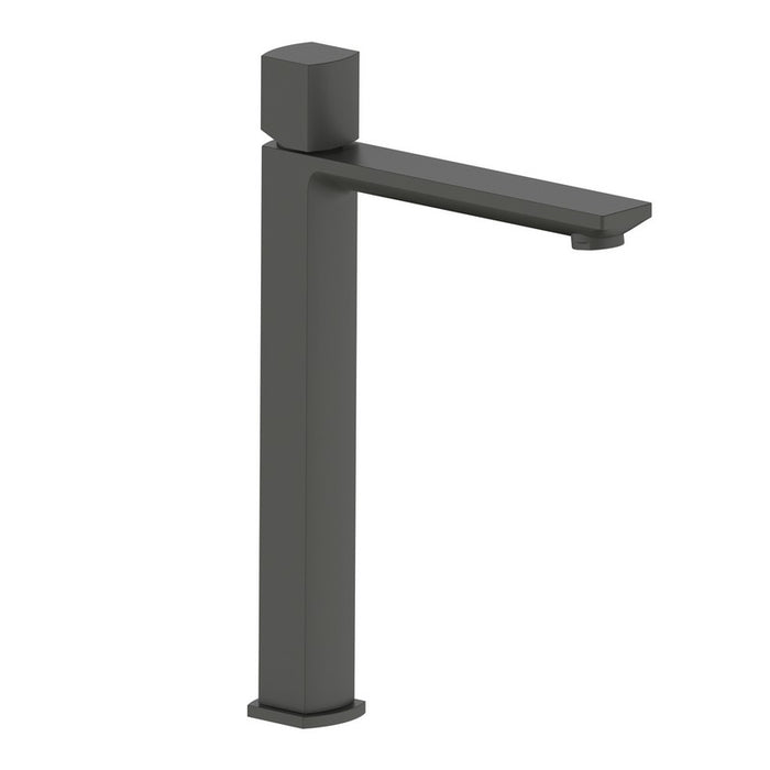 Miscelatore lavabo alto in ottone finitura gungrey con portata limitata - serie Marte