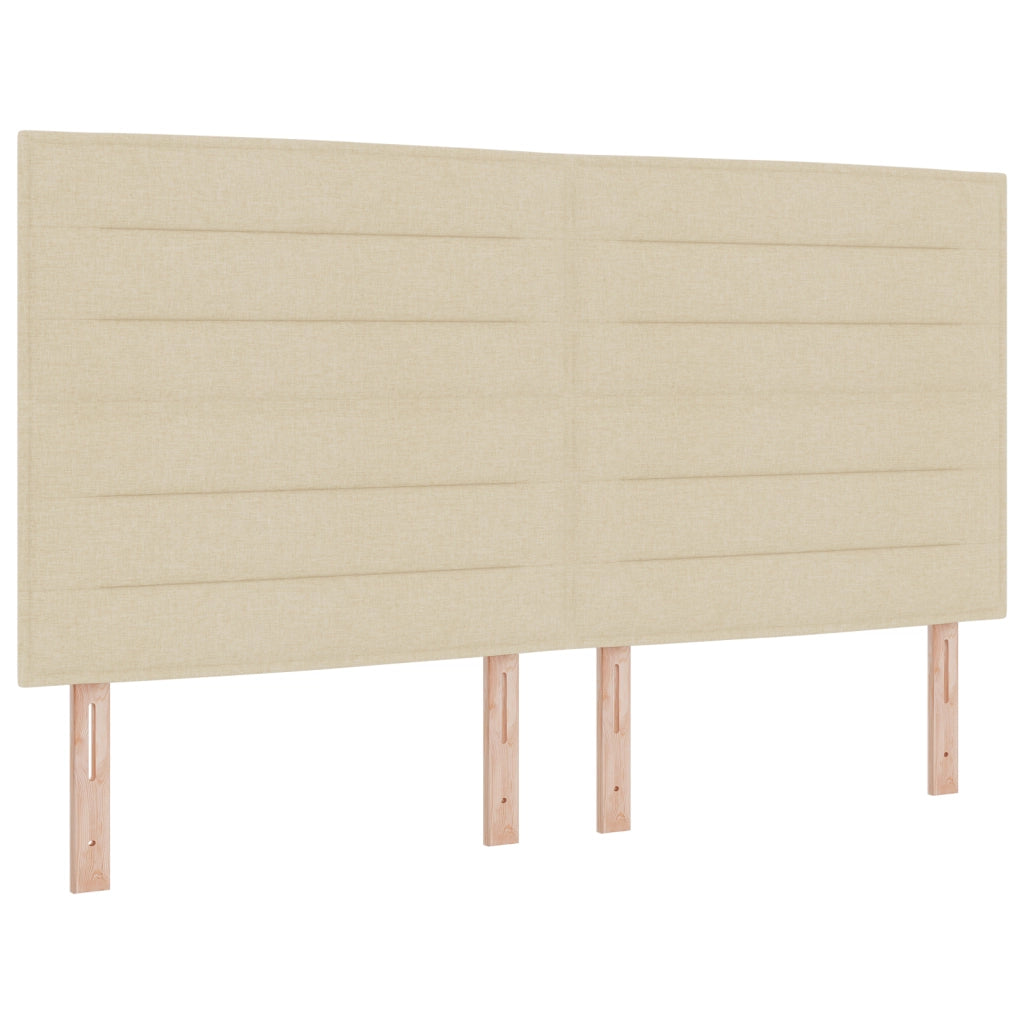 Letto Box Spring con Materasso Panna 180x200 cm Tessuto