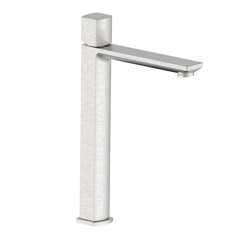 Miscelatore lavabo alto acciaio spazzolato con portata limitata - serie Marte