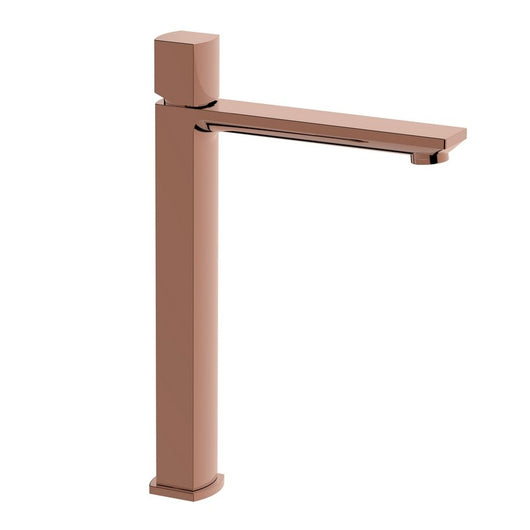 Miscelatore lavabo alto rame lucido con portata limitata - serie Marte