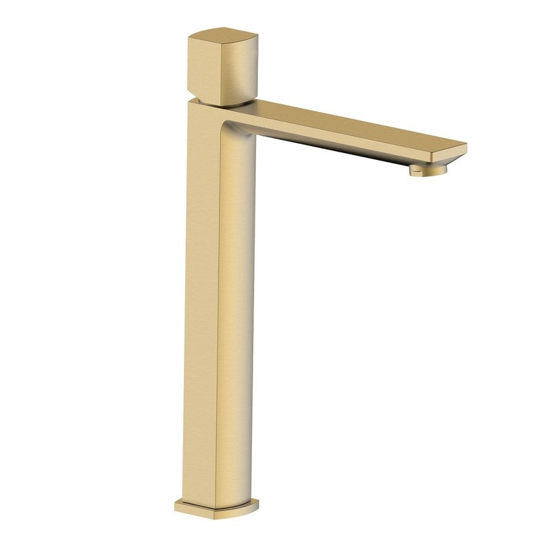 Miscelatore lavabo alto oro opaco con portata limitata - serie Marte