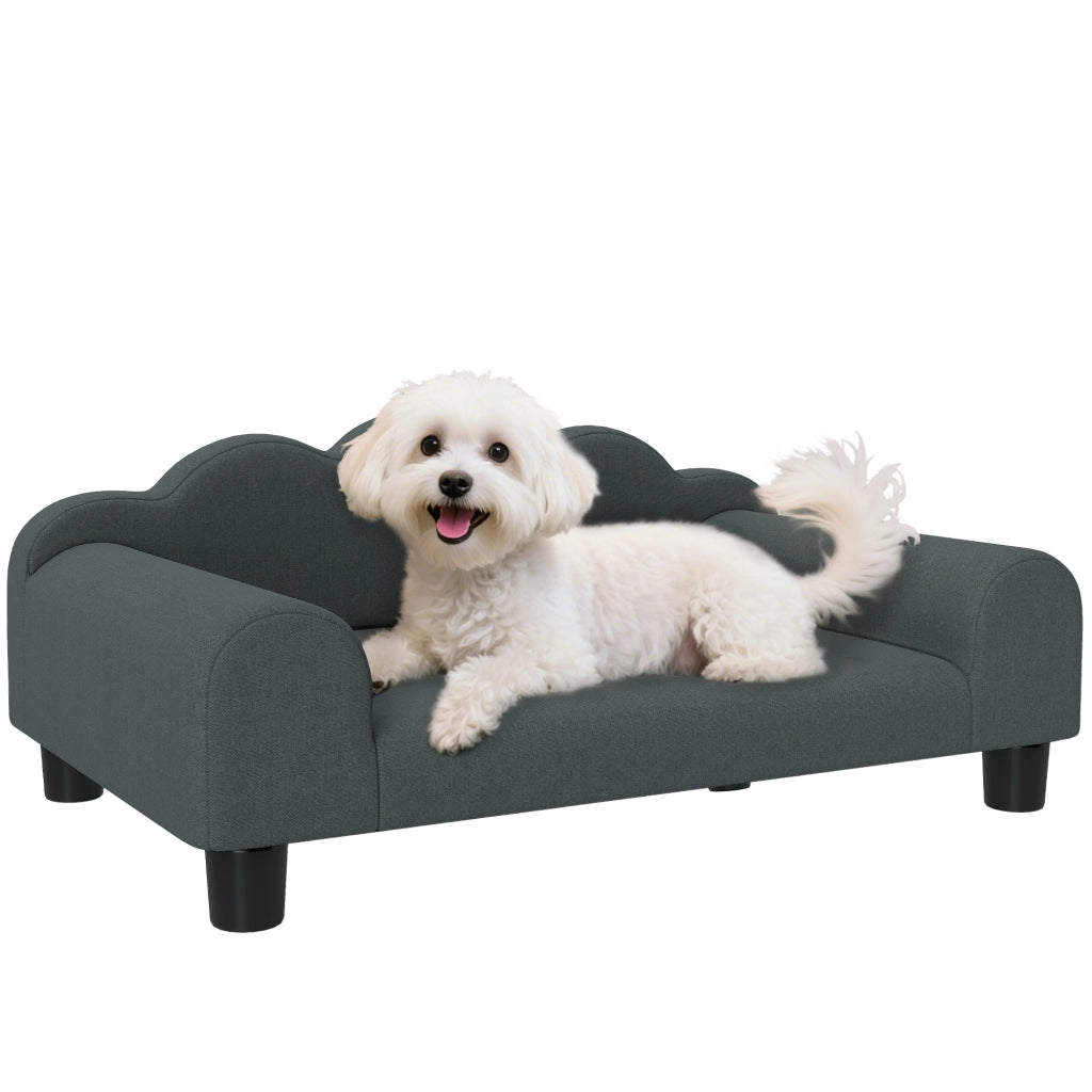 Divano per cani ¨C zephmum ¨C grigio scuro 66x42x28.5 cm