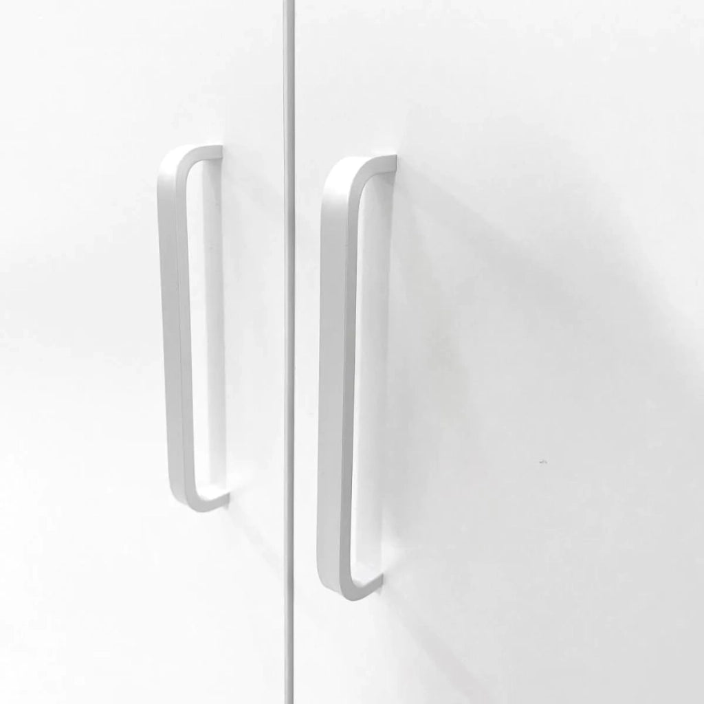 Armadio Camera da Letto 3 Ante 2 Cassetti Bianco 120x50x170 cm