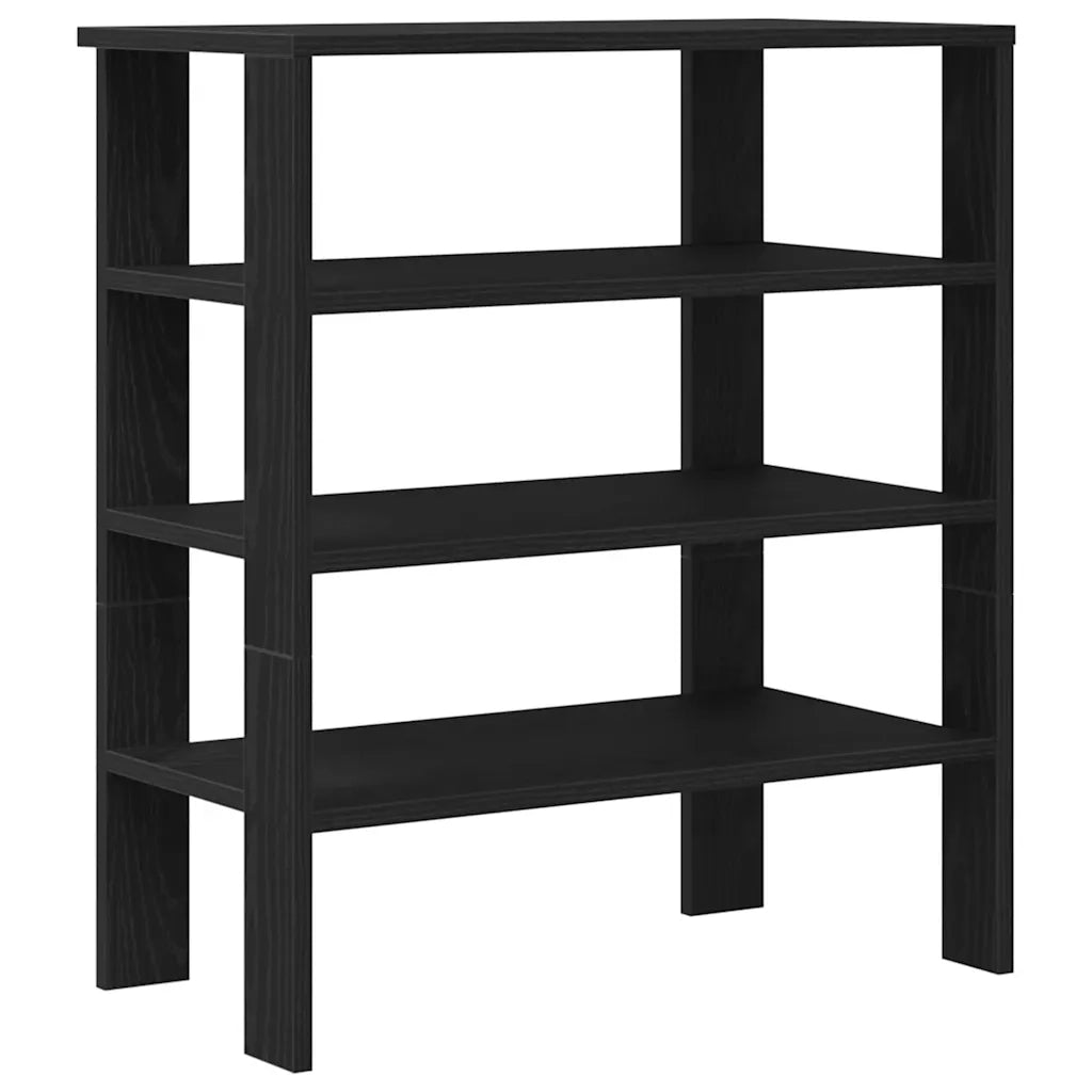 Scarpiera-Scaffale per scarpe Nera 61x32x70 cm in Truciolato