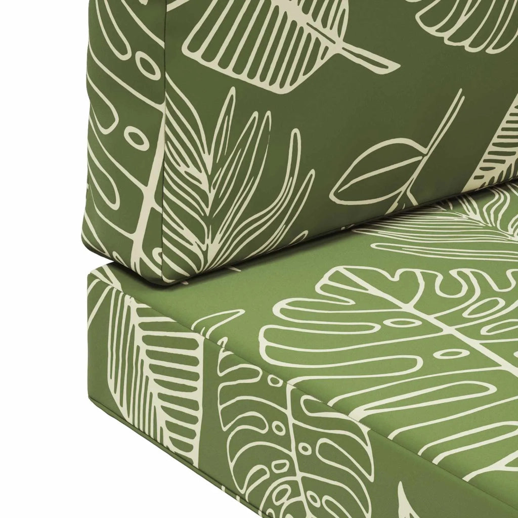Cuscino per divano da esterno 2 pcs Design a foglia Poliestere 900843