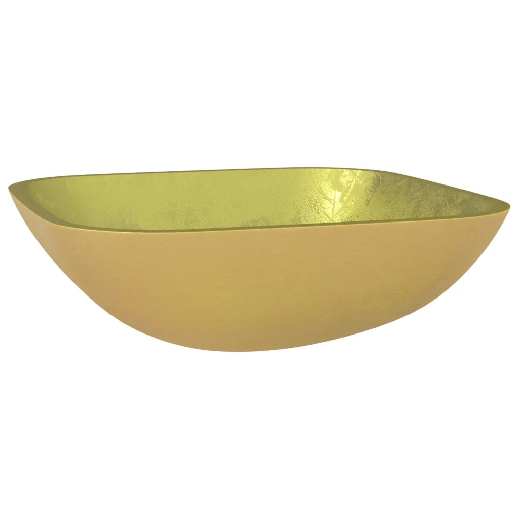 Lavandino in Vetro 42x42x14 cm Oro CFW2749985