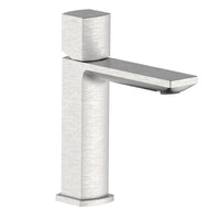 Miscelatore lavabo acciaio spazzolato con risparmio acqua e piletta click clack - serie Marte