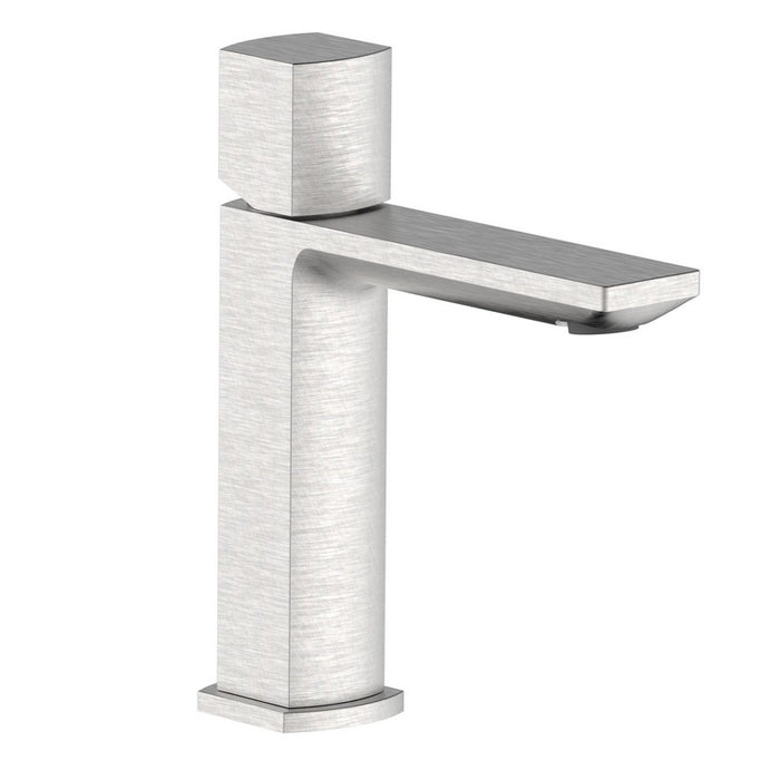 Miscelatore lavabo acciaio spazzolato con risparmio acqua e piletta click clack - serie Marte