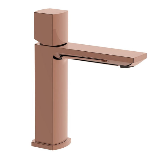 Miscelatore lavabo rame lucido con risparmio acqua e piletta click clack - serie Marte