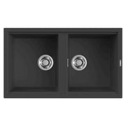 Lavello Elleci Incasso 2 vasche 86x51 Best 450 Granitek Antracite LGB45059