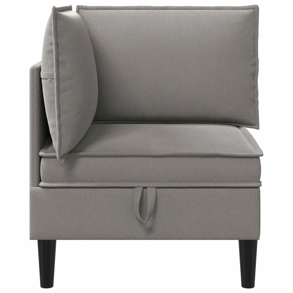 Divano Angolare con Storage Grigio scuro Velluto
