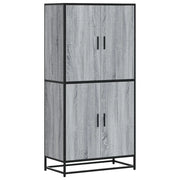Credenza | Madia | Buffet da pranzo | Armadio da pranzo Grigio Sonoma 68x35x139 cm in Truciolato